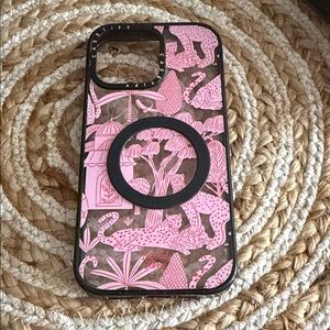 Casetify Pink Animal Print Phone Case